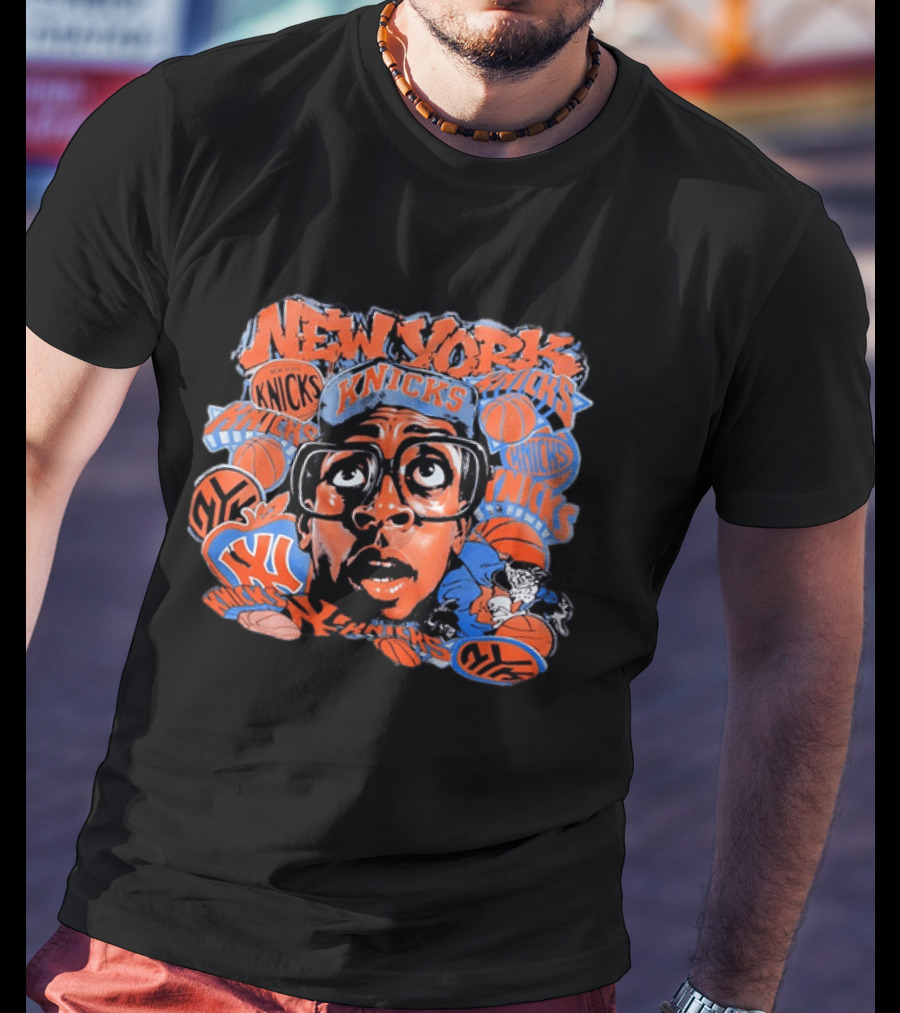 Spike Lee New York Knicks NBA Basketball Retro Graffiti T-Shirt