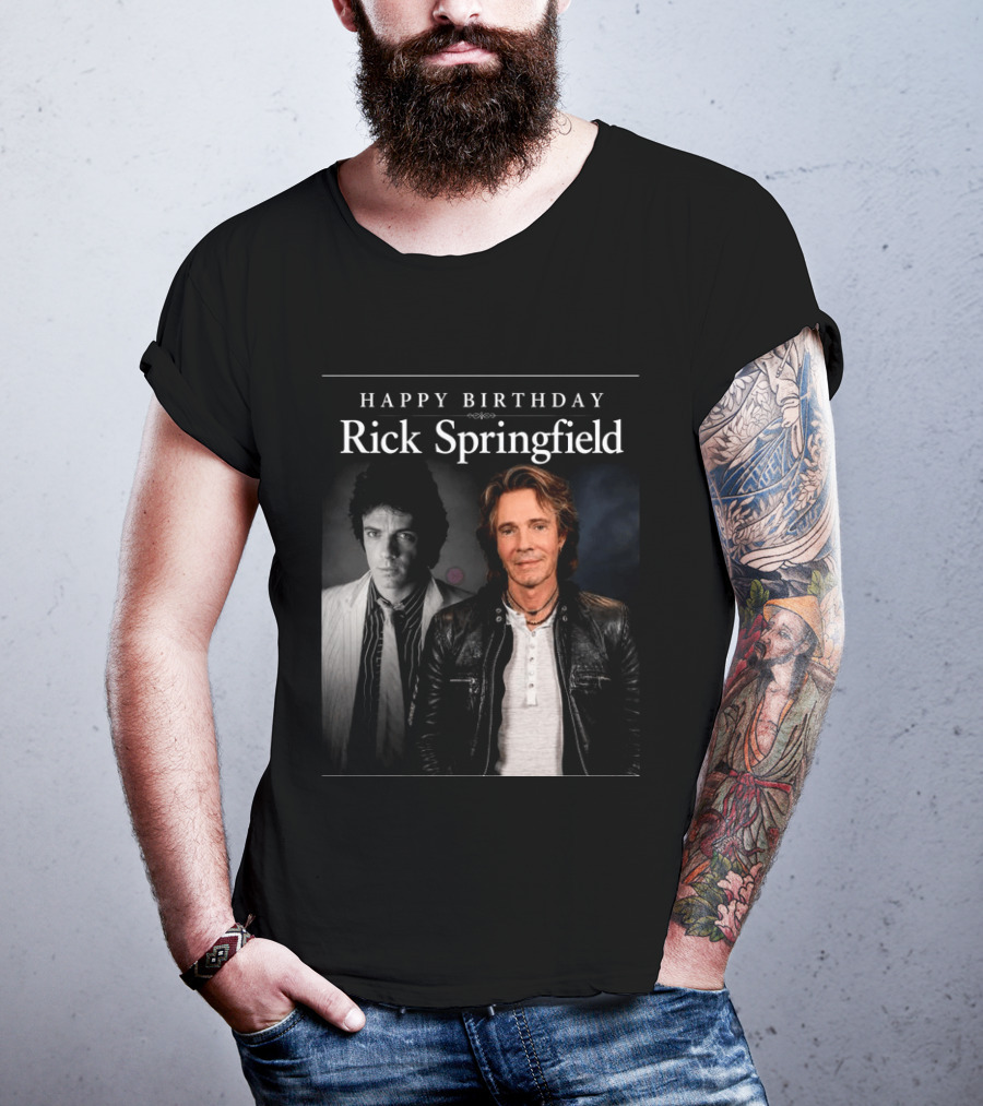 Happy Birthday Rick Springfield Retro And Modern T-Shirt