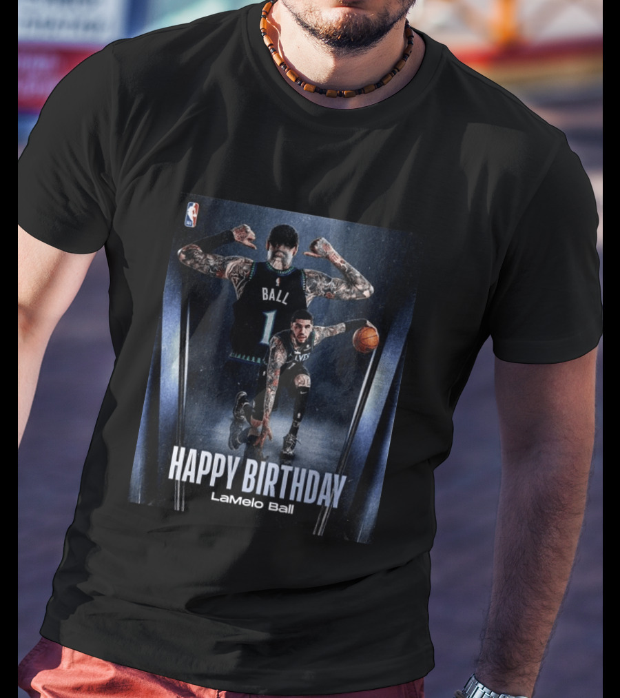LaMelo Ball Happy Birthday Celebration With NBA Team Jersey T-Shirt