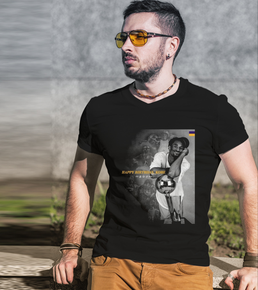 Legend Laker Happy Birthday Kobe Iconic Moments And Achievements T-Shirt