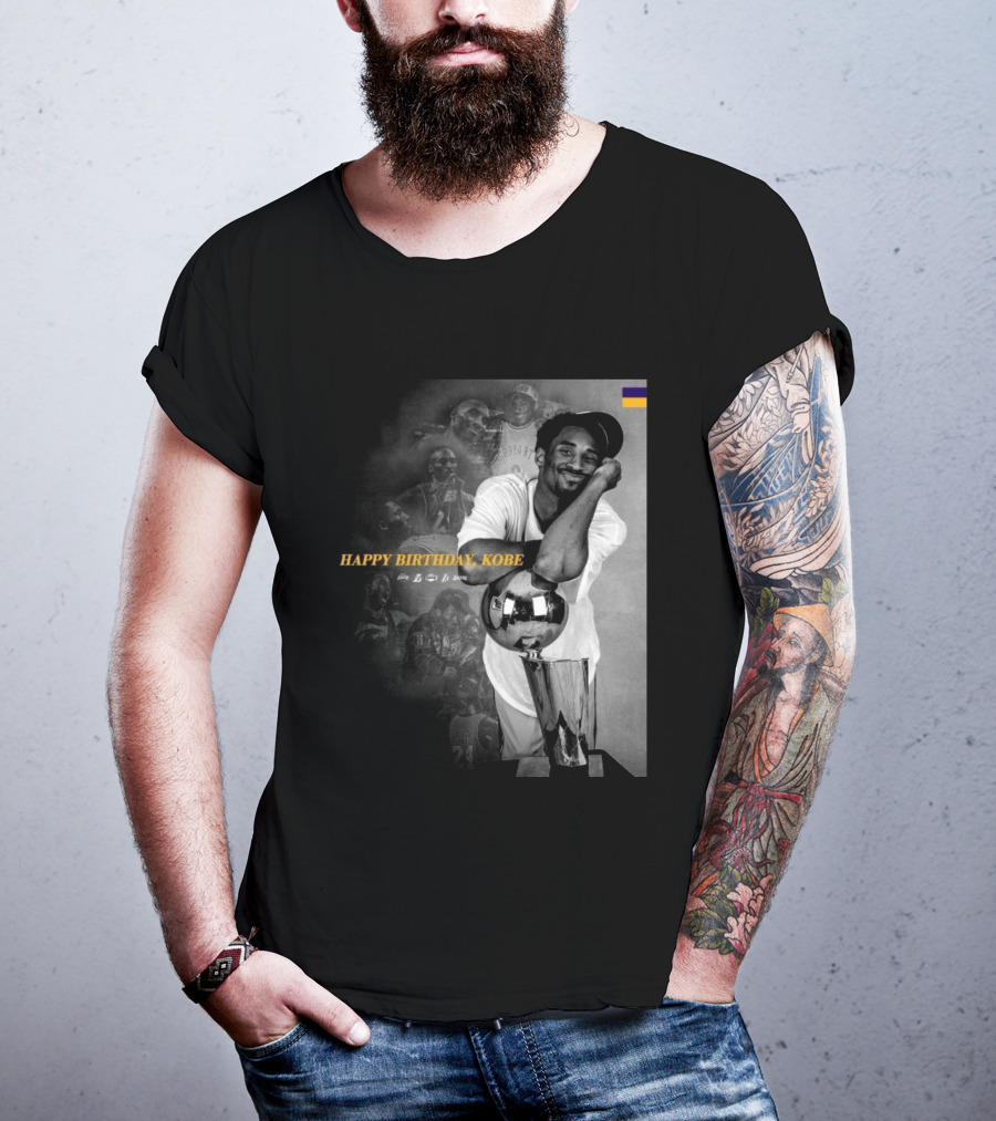 Legend Laker Happy Birthday Kobe Iconic Moments And Achievements T-Shirt