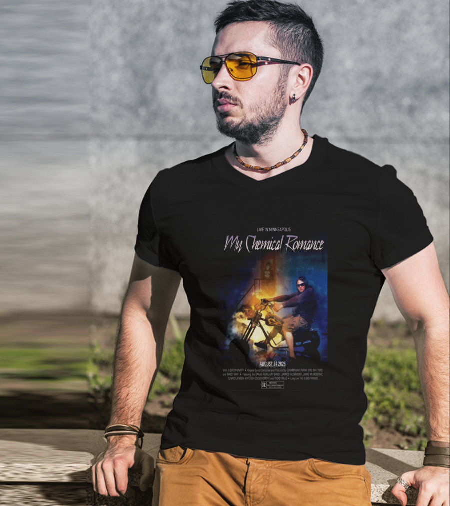 Live In Minneapolis My Chemical Romance August 24 2026 With Sleater Kinney T-Shirt