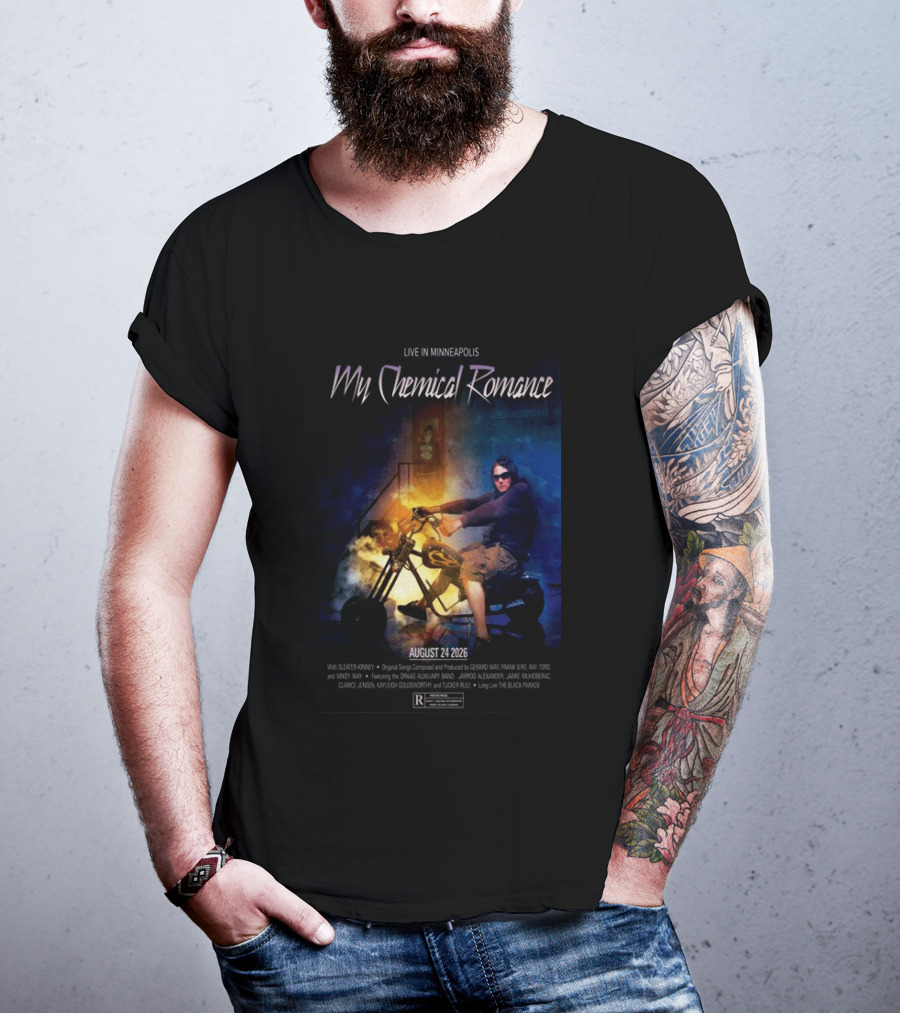Live In Minneapolis My Chemical Romance August 24 2026 With Sleater Kinney T-Shirt