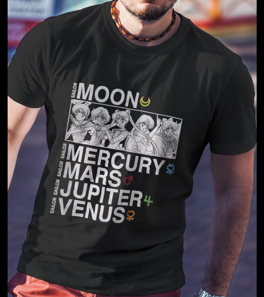 Sailor Moon Mercury Mars Jupiter Venus T-Shirt