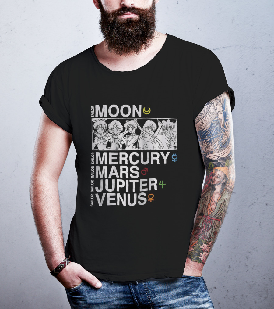 Sailor Moon Mercury Mars Jupiter Venus T-Shirt