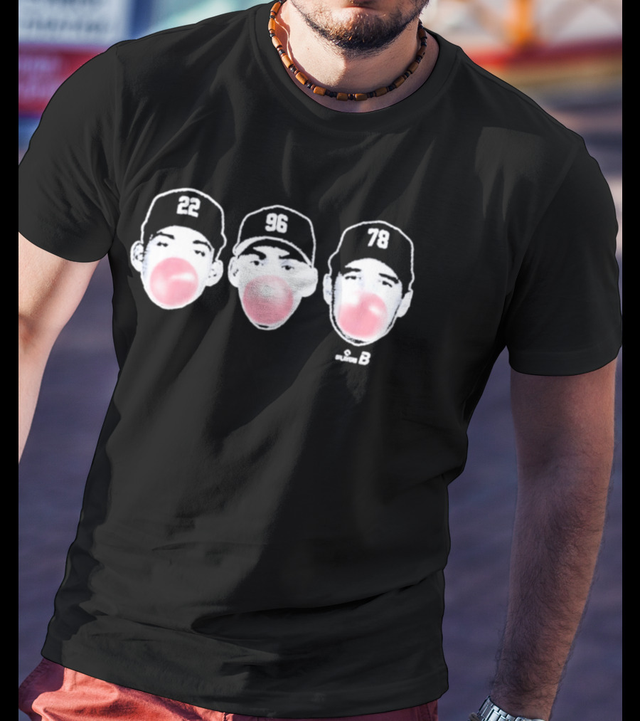 Ben Rice Spencer Jones George Lombard Jr Bronx Bubbles 22 96 78 Baseball Bubblegum T-Shirt