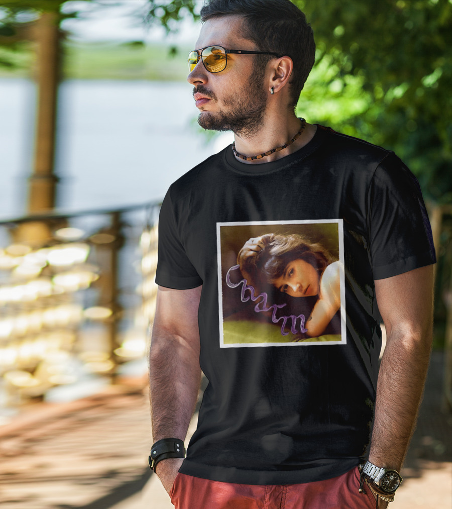 Clairo Charm Album Cover Art Vintage Portrait With Purple T-Shirt