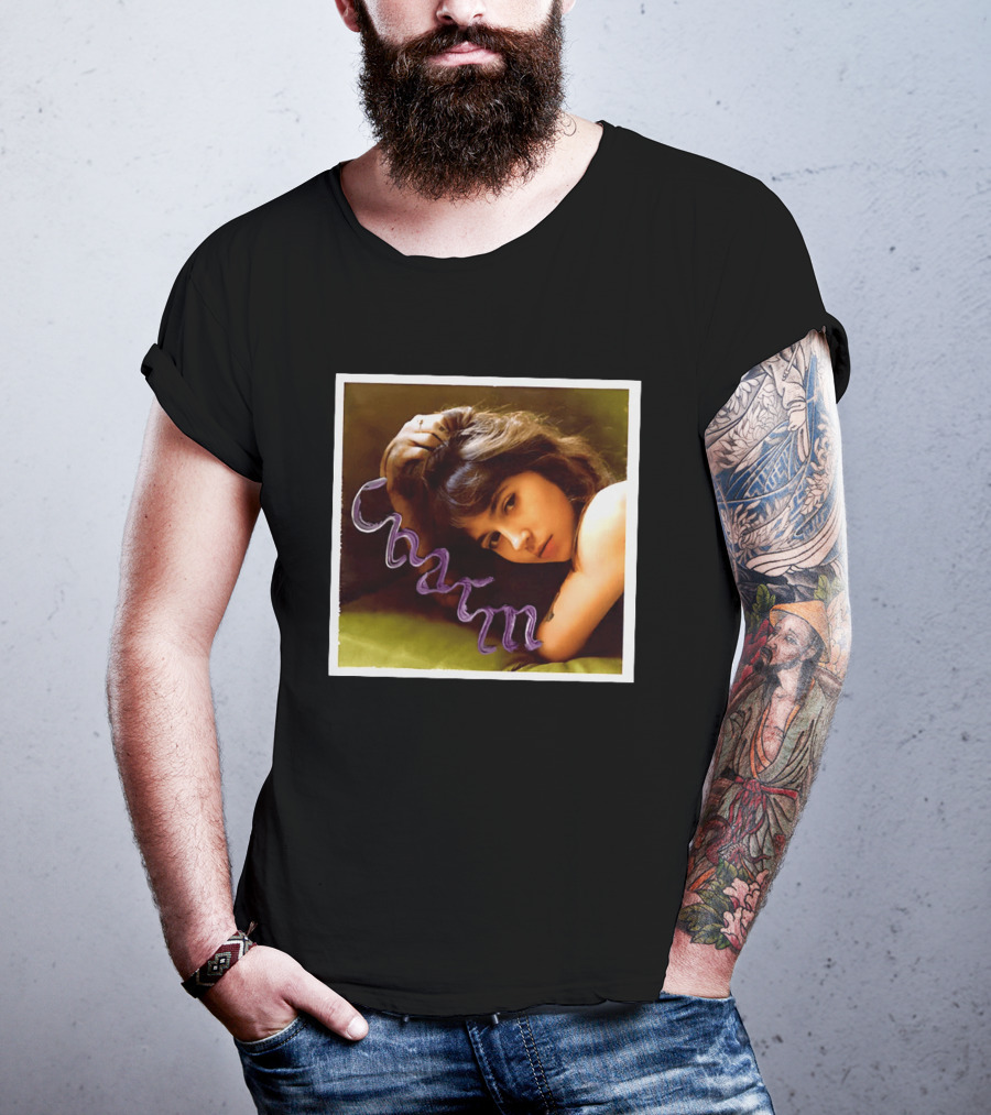 Clairo Charm Album Cover Art Vintage Portrait With Purple T-Shirt