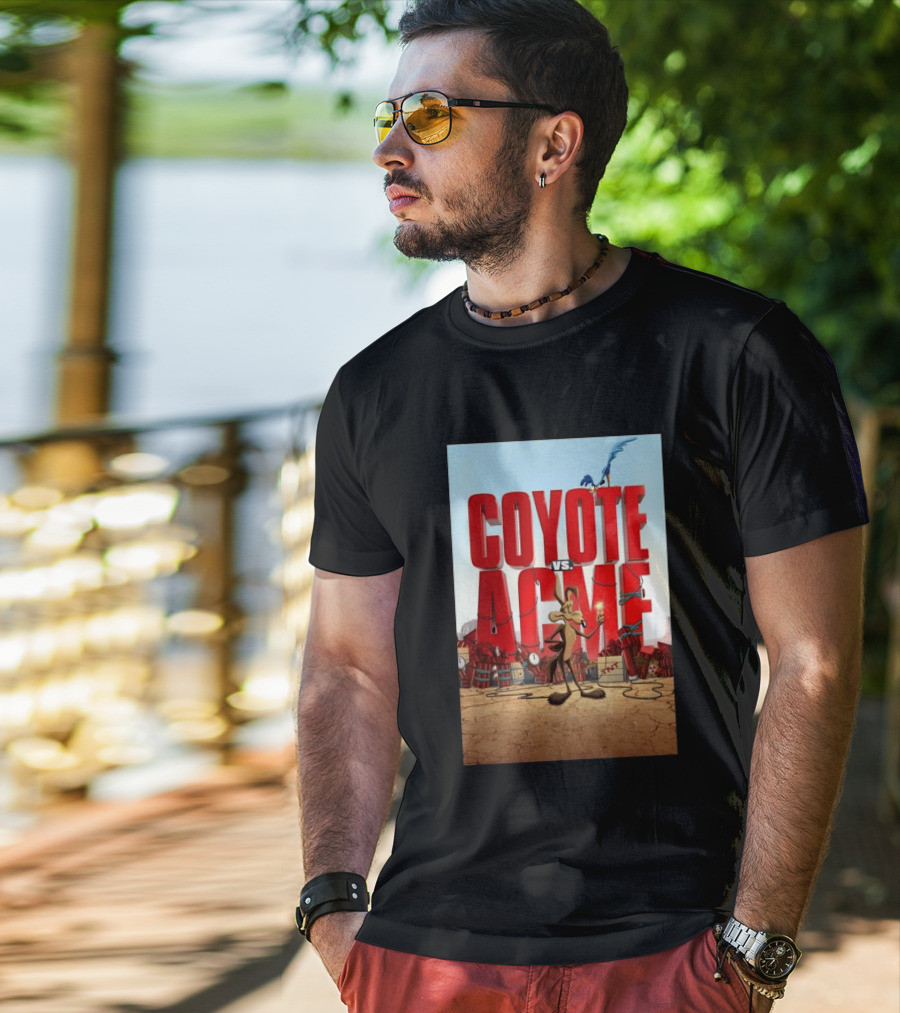 Coyote Vs. Acme Explosive Showdown With Cartoon Rivals T-Shirt