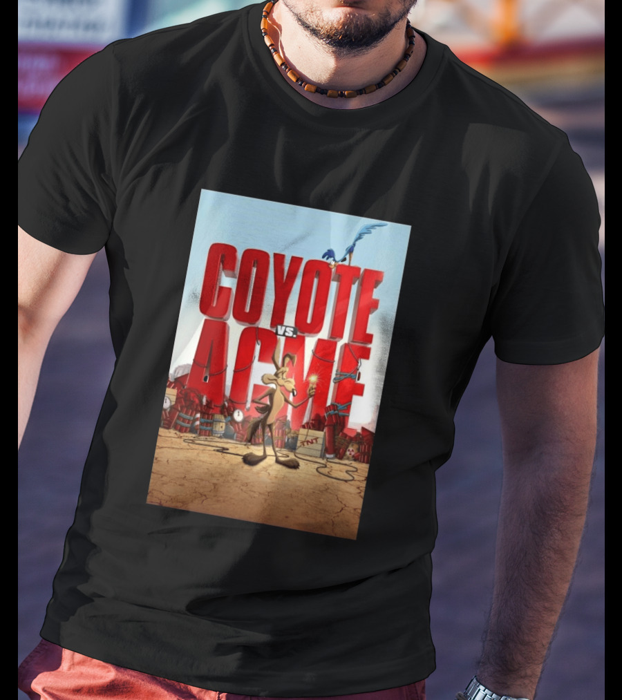 Coyote Vs. Acme Explosive Showdown With Cartoon Rivals T-Shirt