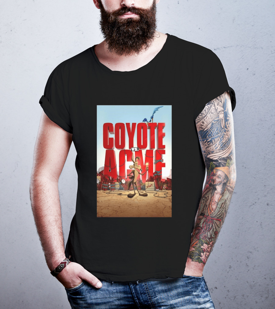 Coyote Vs. Acme Explosive Showdown With Cartoon Rivals T-Shirt