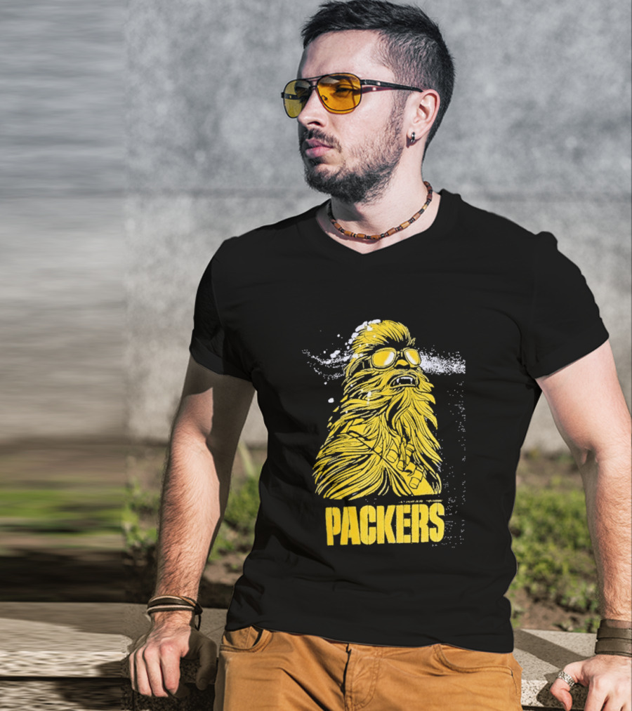 Disney Marvel Chewbacca Packers Collaboration Star Wars X Green Bay Fan T-Shirt