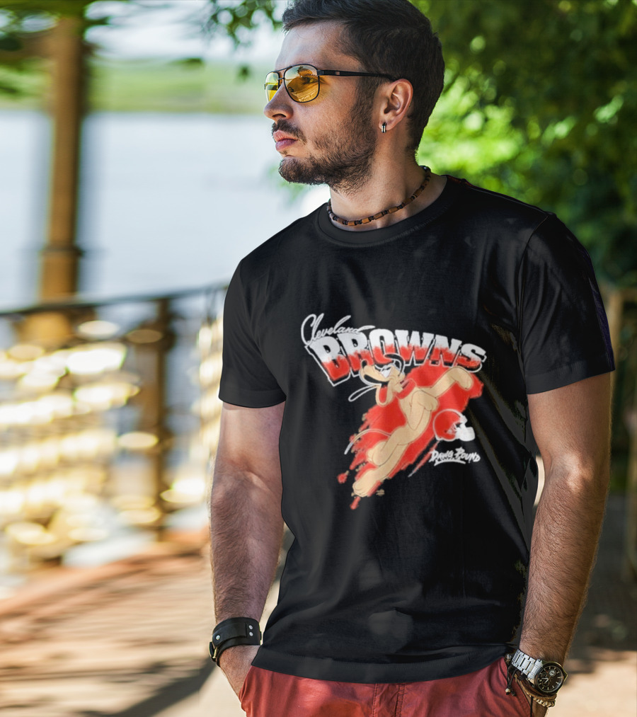 Disney Marvel Collection Pluto Cleveland Browns Collaboration T-Shirt