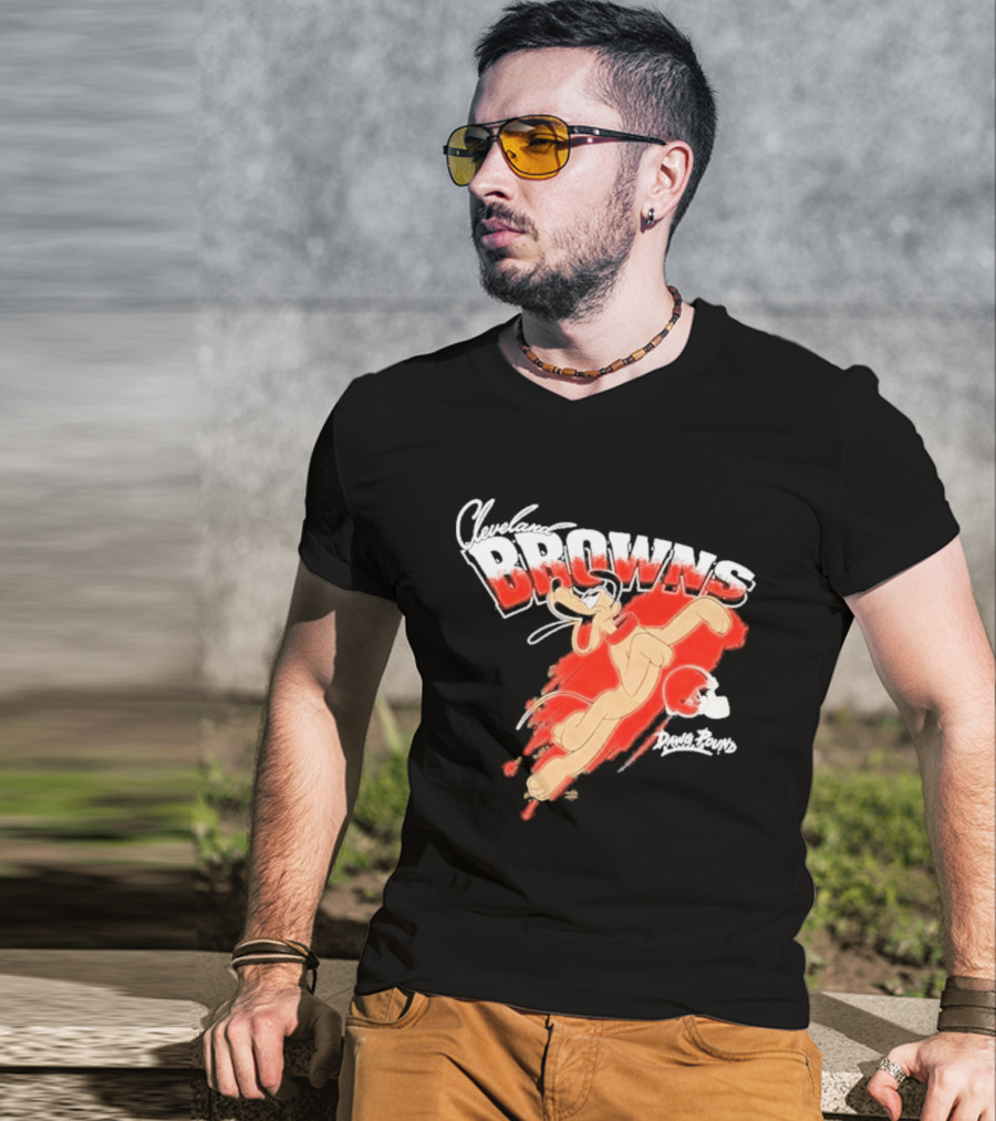 Disney Marvel Collection Pluto Cleveland Browns Collaboration T-Shirt