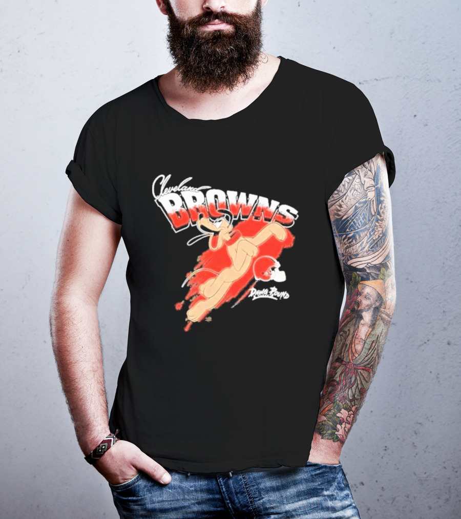 Disney Marvel Collection Pluto Cleveland Browns Collaboration T-Shirt