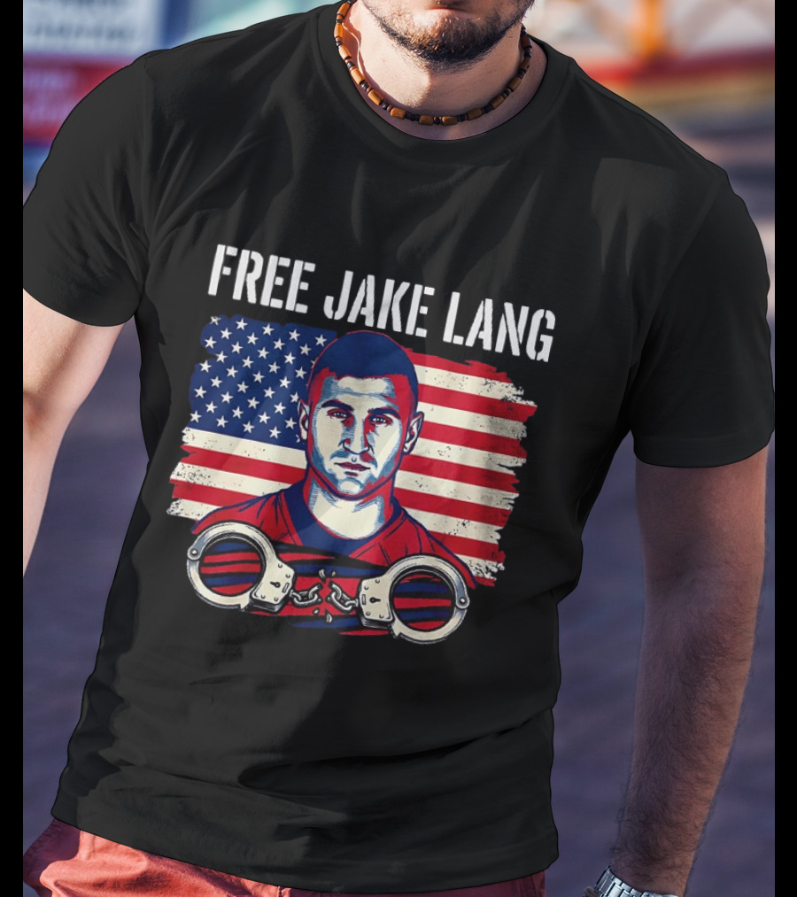 Free Jake Lang USA Flag Handcuffs T-Shirt