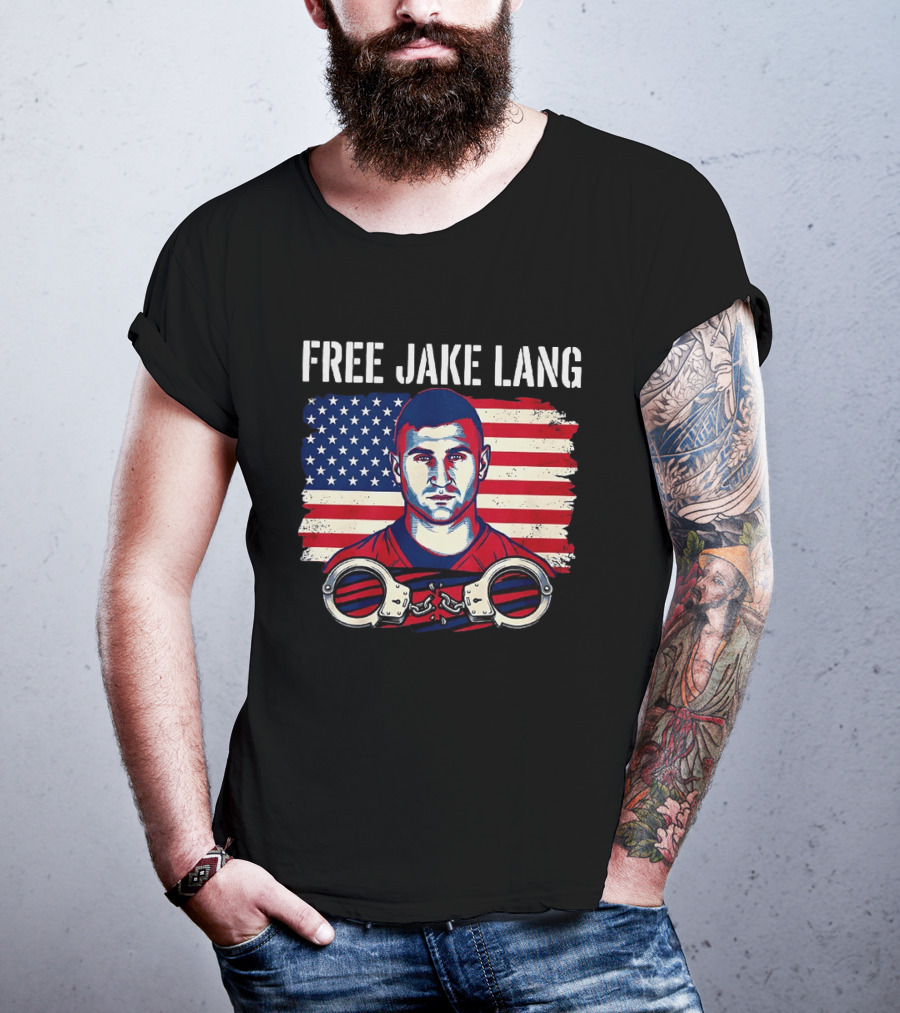 Free Jake Lang USA Flag Handcuffs T-Shirt