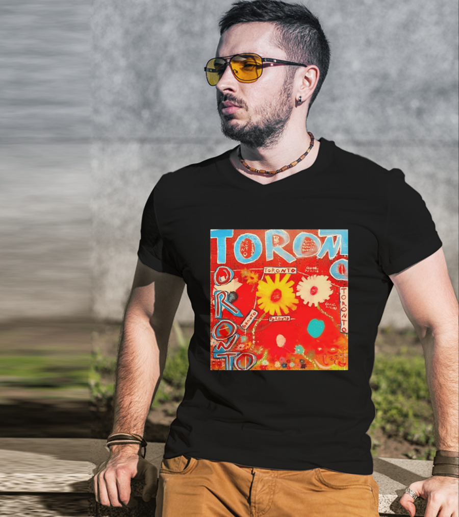 Toronto Floral By Ceare Painting Colorful Flowers T-Shirt