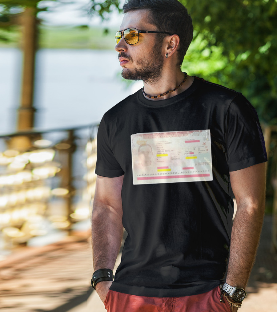 United States Of America Visa Darshan Basaling Magdum Mumbai Passport T-Shirt