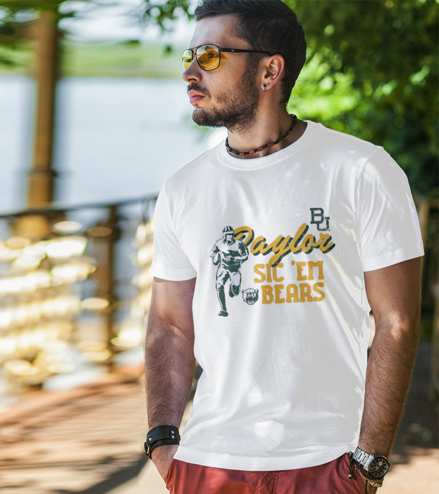 Baylor Bears Sic 'Em BU Football Eighteen Forty Five T-Shirt