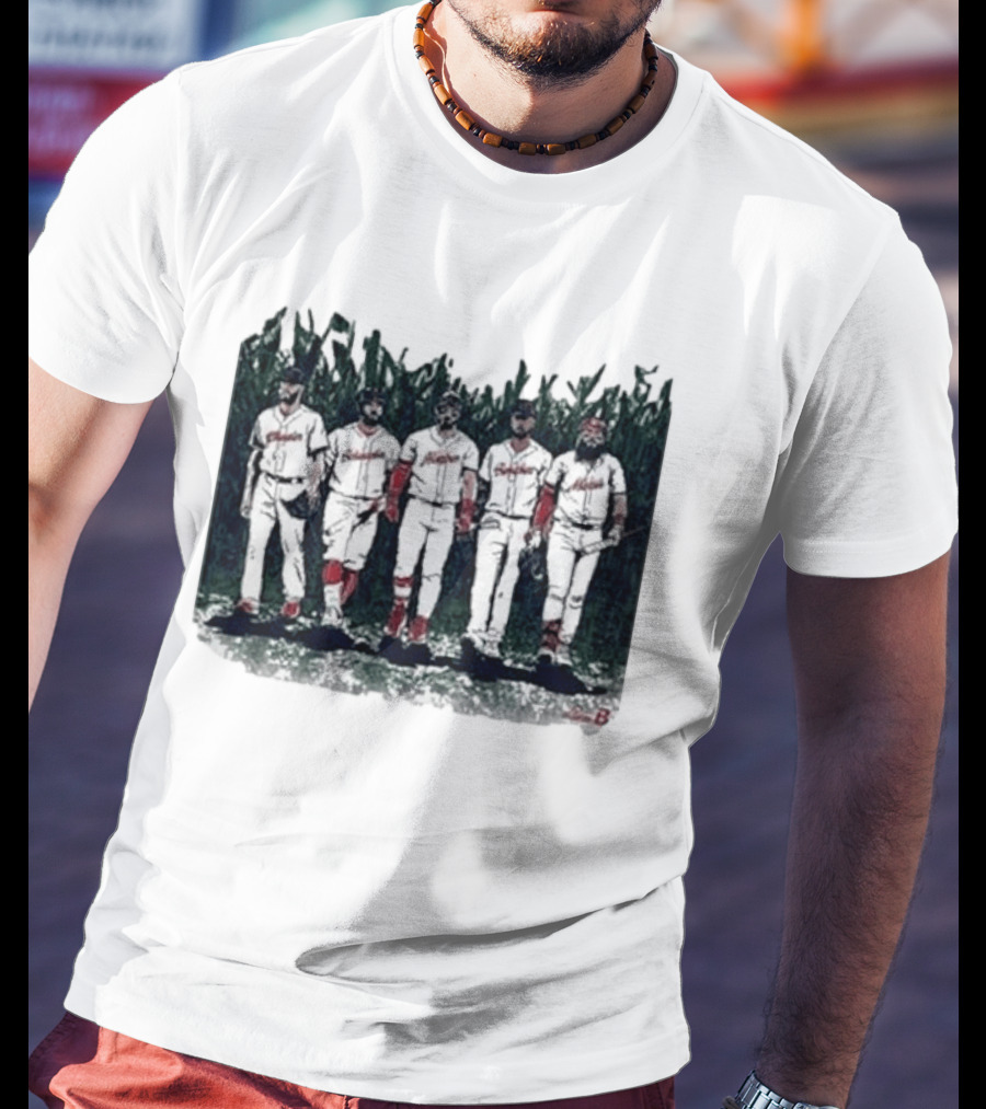 Boston Baseball Is This Heaven Field Of Dreams Players Cornfield T-Shirt