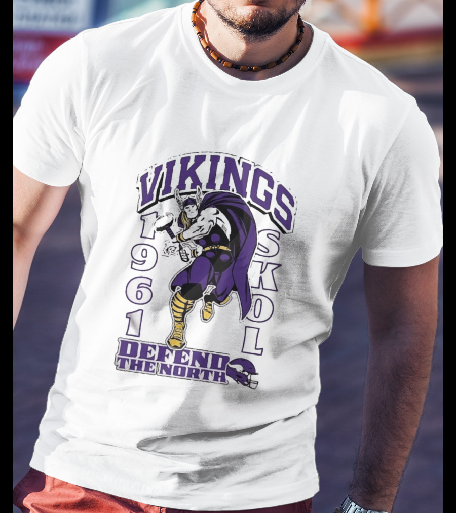Vikings Skol 1961 Defend The North Thor Minnesota T-Shirt