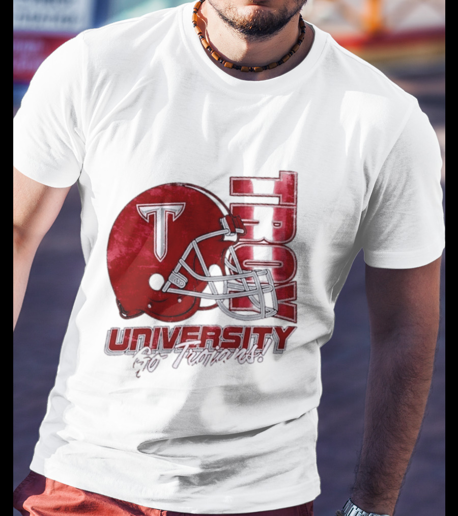 Troy Trojans University Go Trojans Football Helmet T T-Shirt
