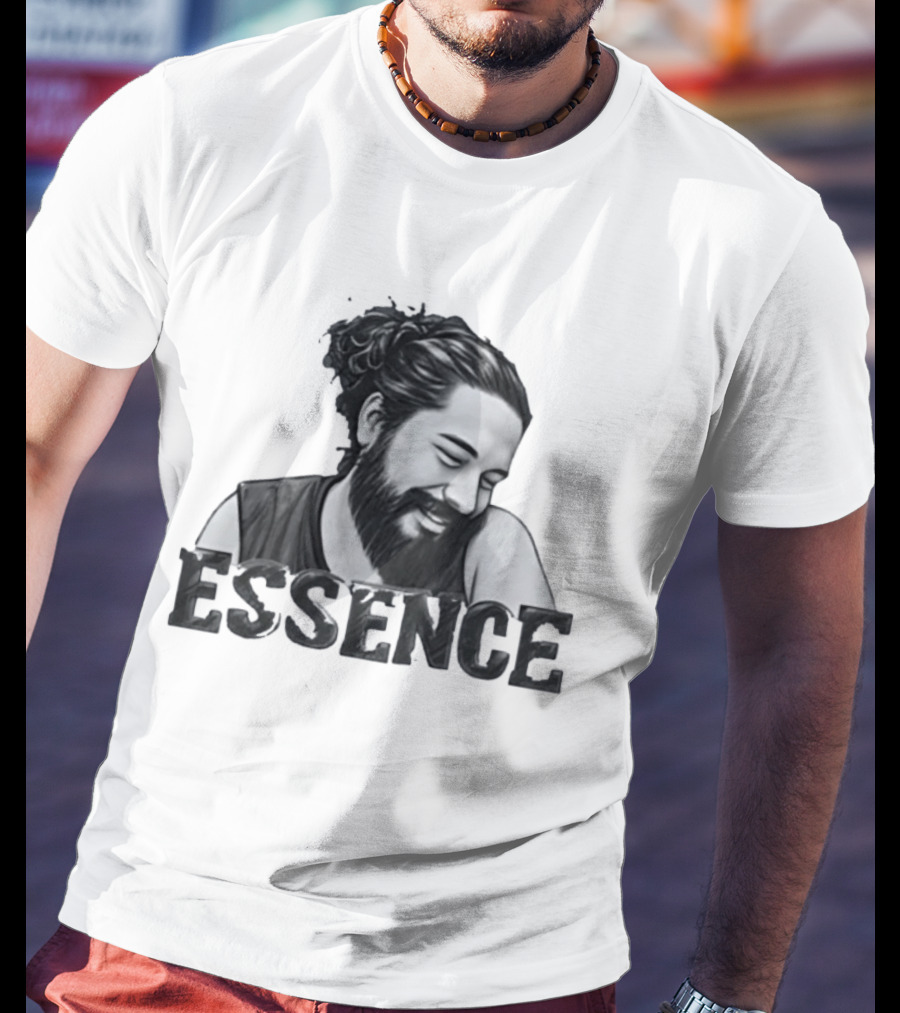 Essence Bearded Man Minimalist Smiling T-Shirt