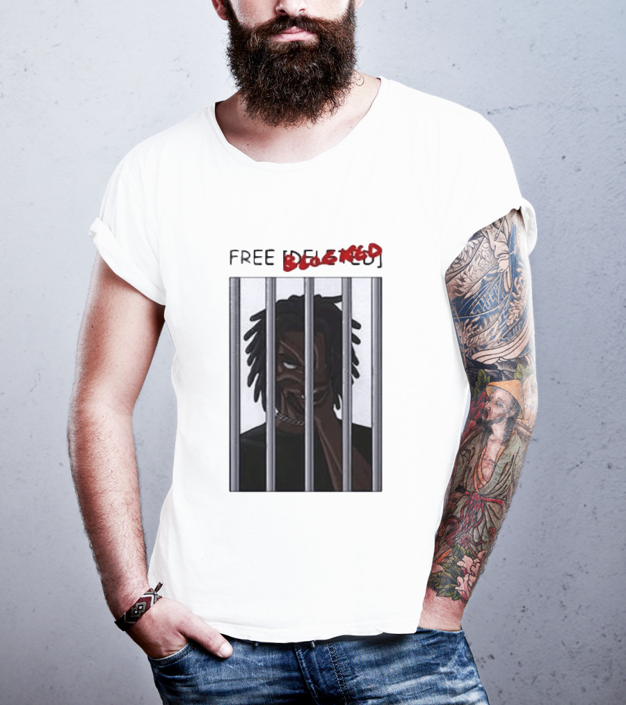Free Blocked The Commissary Villain Dept Character Behind Bars T-Shirt