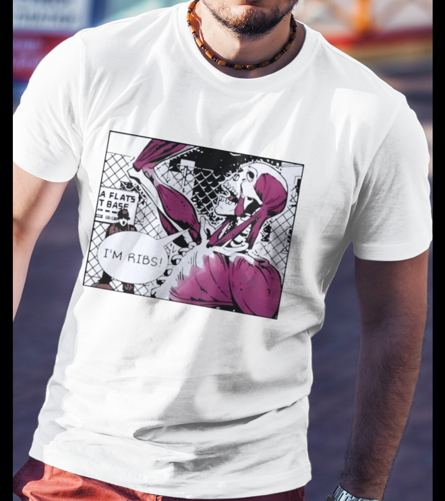 I'm Ribs Comic Panel Skeleton Pop Art Muscular Anatomy T-Shirt
