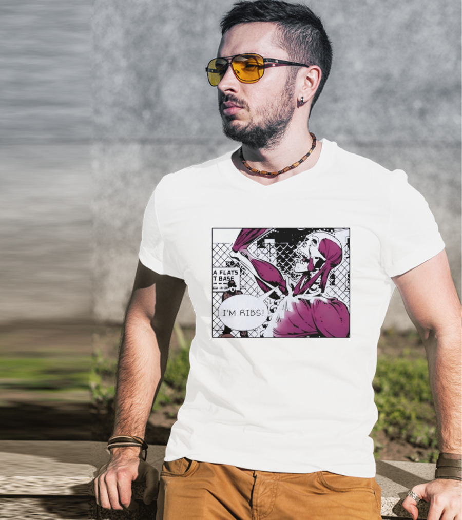 I'm Ribs Comic Panel Skeleton Pop Art Muscular Anatomy T-Shirt