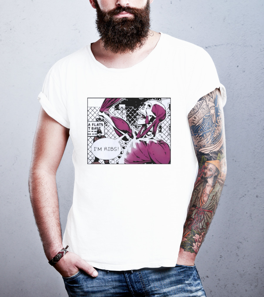 I'm Ribs Comic Panel Skeleton Pop Art Muscular Anatomy T-Shirt