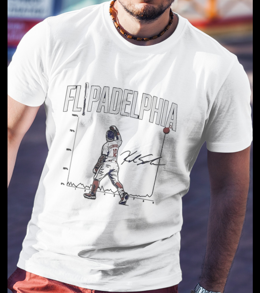 Flipadelphia Kyle Schwarber Philadelphia Phillies Baseball T-Shirt