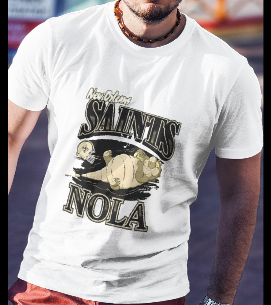 New Orleans Saints NOLA Disney Character Football T-Shirt
