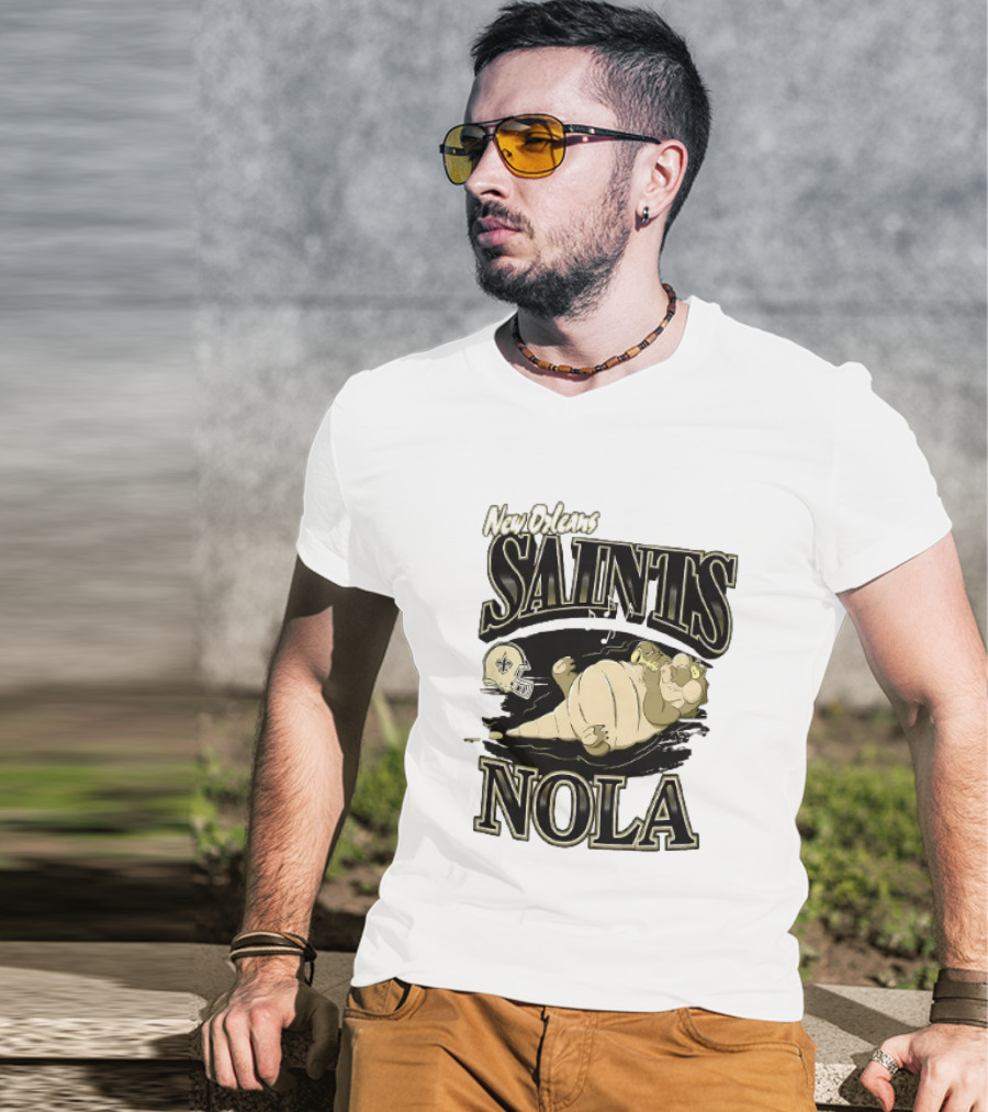 New Orleans Saints NOLA Disney Character Football T-Shirt
