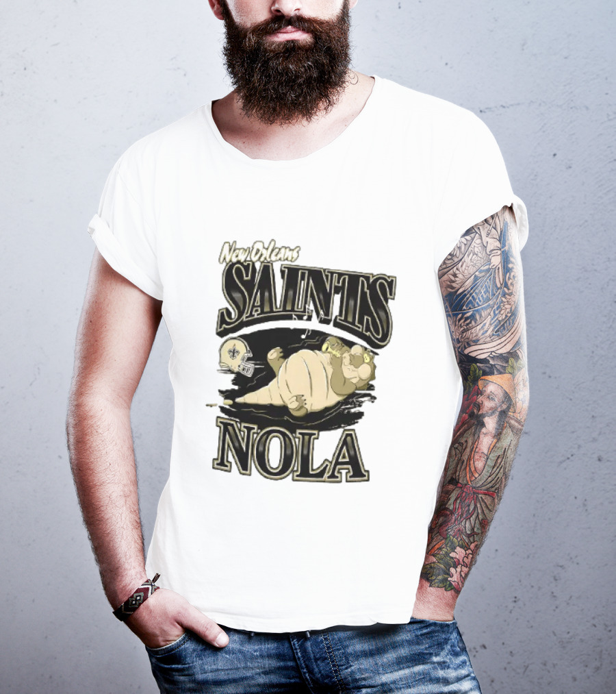 New Orleans Saints NOLA Disney Character Football T-Shirt