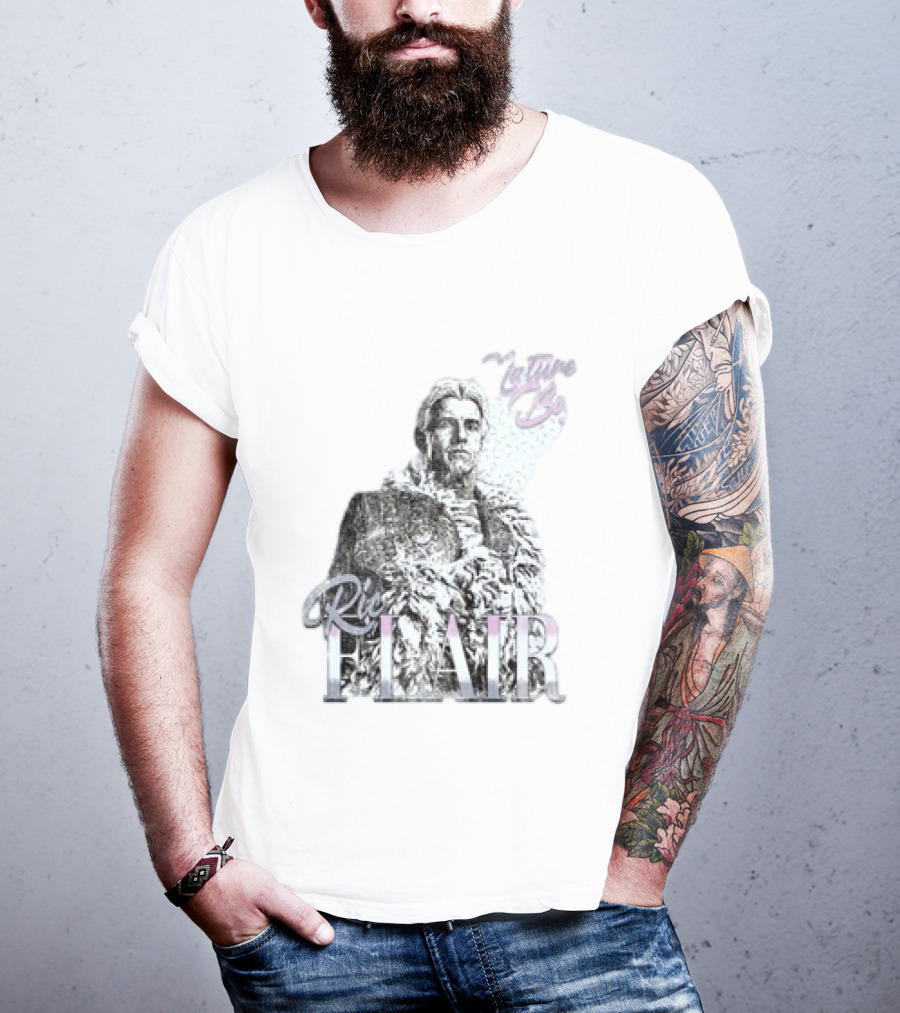Ric Flair Nature Boy Classic Wrestling Style Black And White T-Shirt
