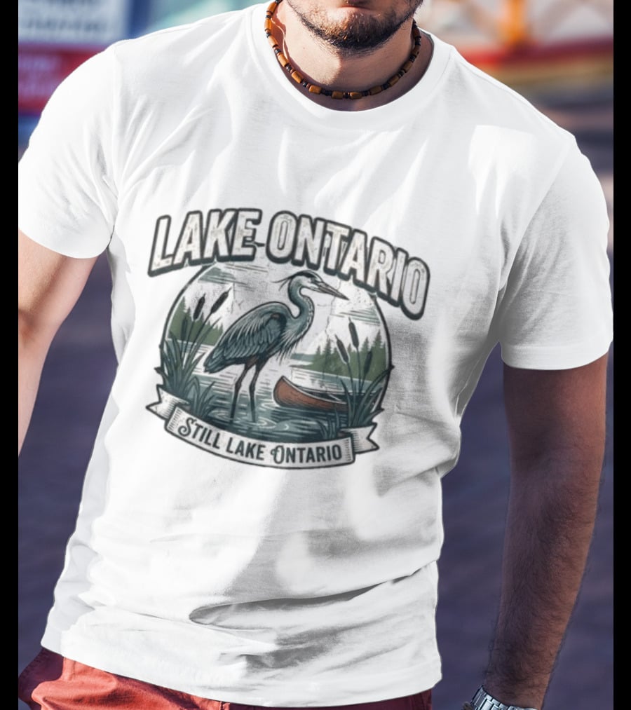 Lake Ontario Still Lake Ontario Great Lakes Canadian Pride T-Shirt
