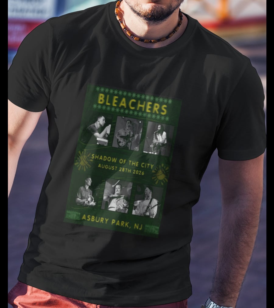 Bleachers Shadow Of The City Asbury Park NJ August 28th 2026 T-Shirt