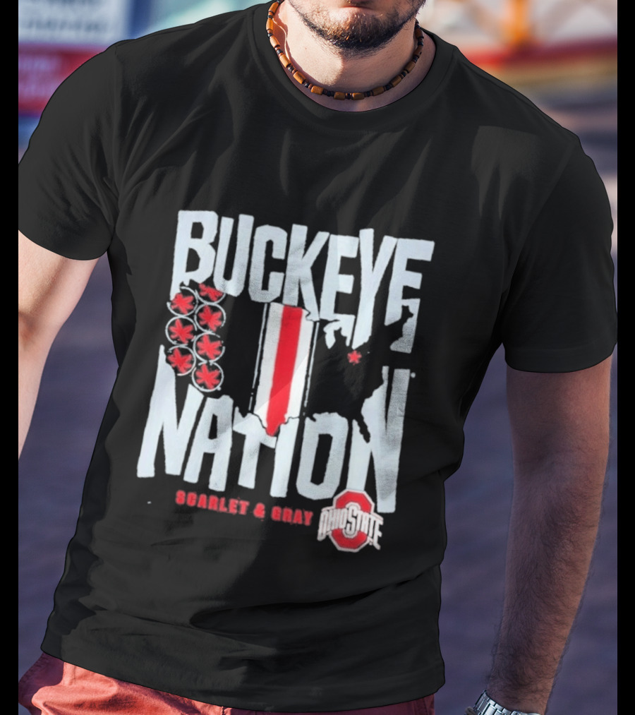 Buckeye Nation Scarlet & Gray Ohio State T-Shirt