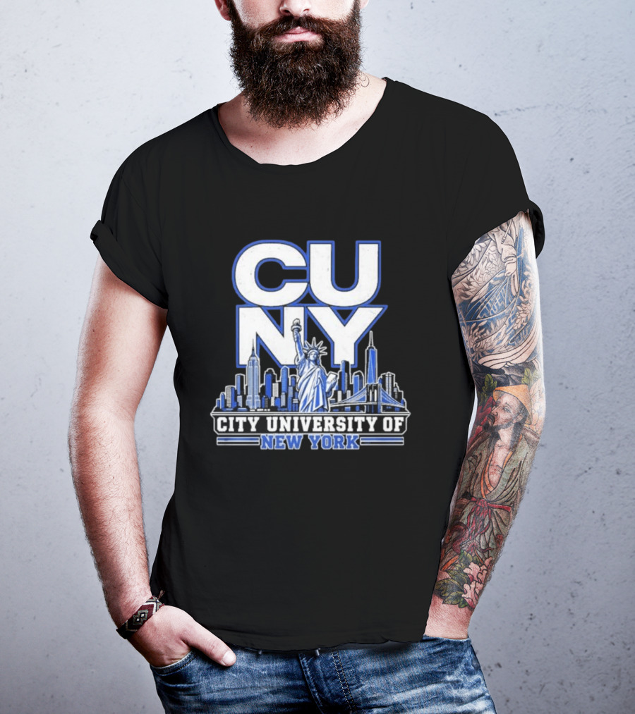 CUNY City University Of New York Skyline And Statue Of Liberty T-Shirt