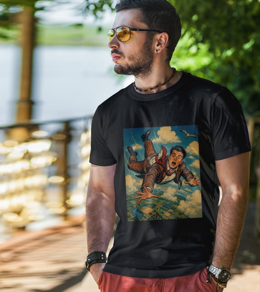 Musicians Of Threads Comic Superhero Falling Sky Adventure T-Shirt