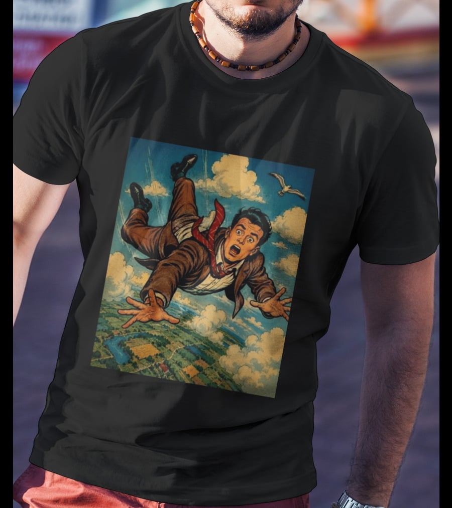Musicians Of Threads Comic Superhero Falling Sky Adventure T-Shirt