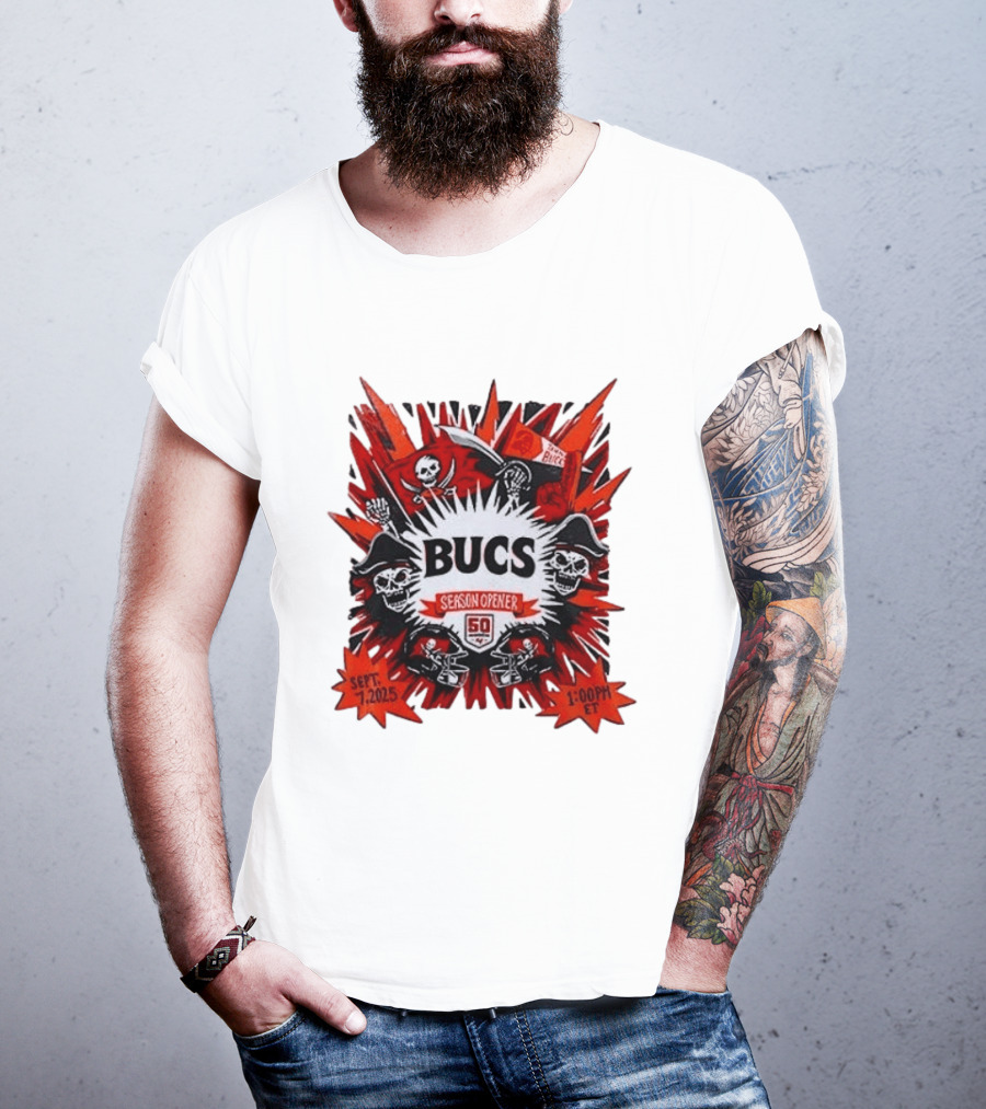 BUCS Season Opener September 7 2025 1:00 PM ET 50th Anniversary Celebration T-Shirt