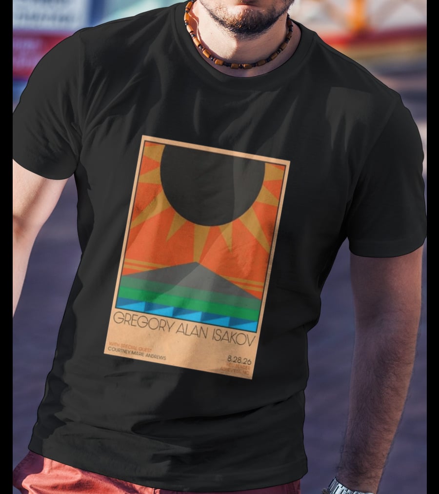 Gregory Alan Isakov 08 28 26 Hellbender Asheville NC Tour With Courtney Marie Andrews T-Shirt