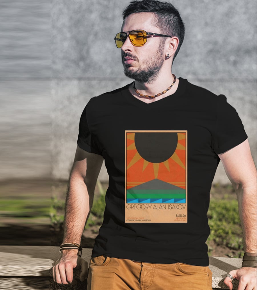 Gregory Alan Isakov 08 28 26 Hellbender Asheville NC Tour With Courtney Marie Andrews T-Shirt