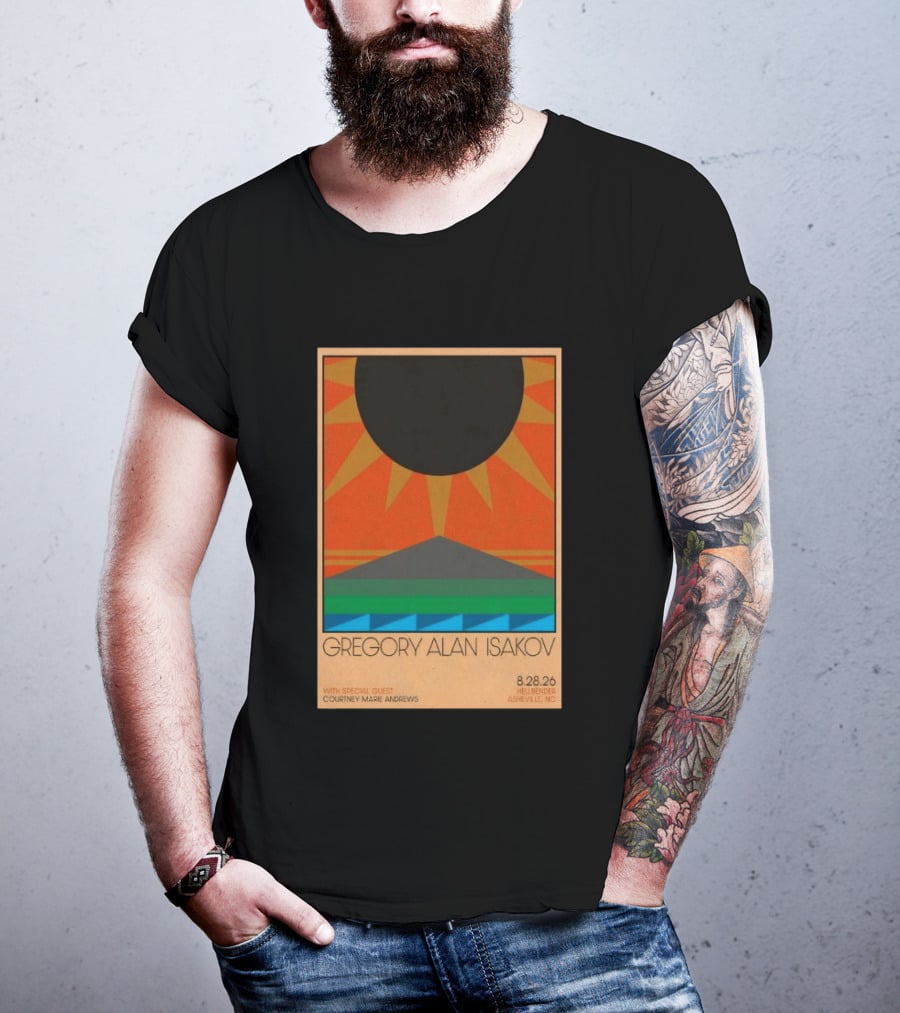 Gregory Alan Isakov 08 28 26 Hellbender Asheville NC Tour With Courtney Marie Andrews T-Shirt