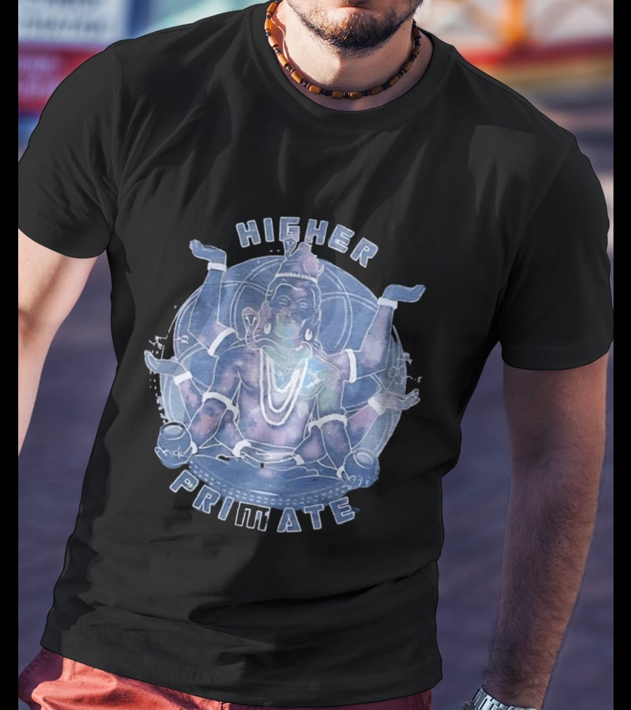 Higher Primate Shiva Meditation Galaxy Spiritual T-Shirt