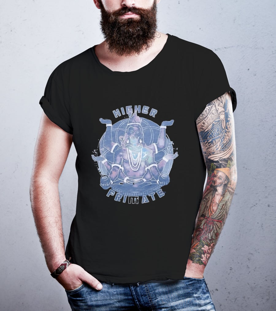 Higher Primate Shiva Meditation Galaxy Spiritual T-Shirt