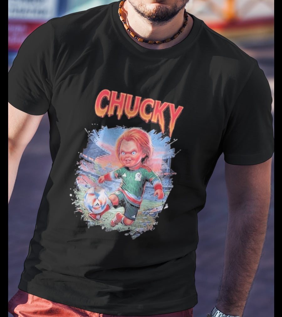 Chucky In Mexico Soccer Halloween House Of Tees T-Shirt